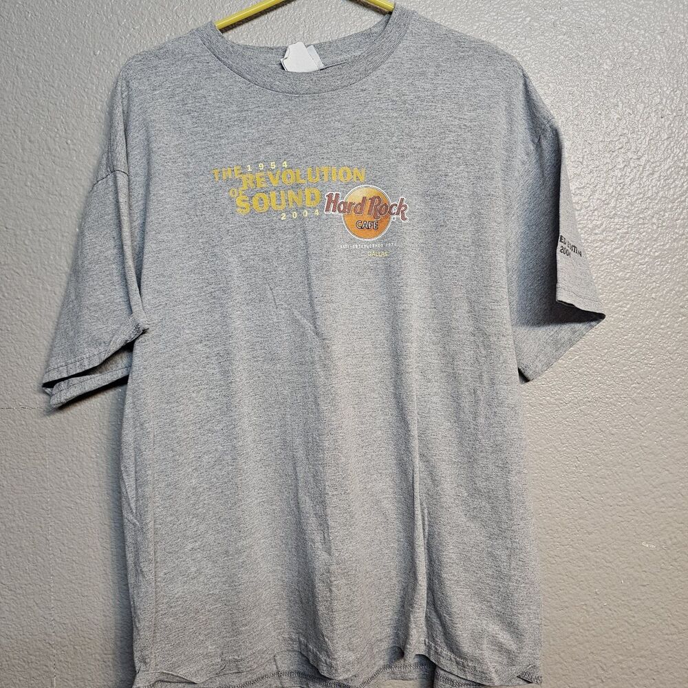 Hard Rock Cafe Dallas 50 Year Rock 1954-2004 Graphic TShirt Gray XL Limited C166